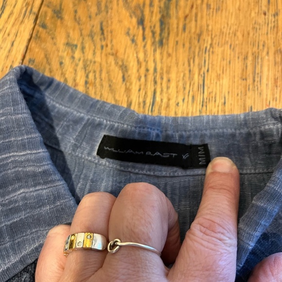 Lace & Chambray Button-Up Shirt – WILLIAM RAST Size M - Picture 5 of 9